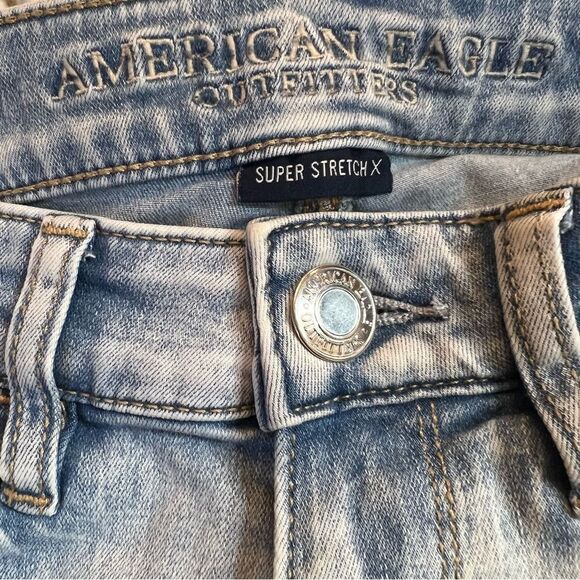 American Eagle distressed high-rise curvy jeggings size 0 regular - Picture 4 of 6